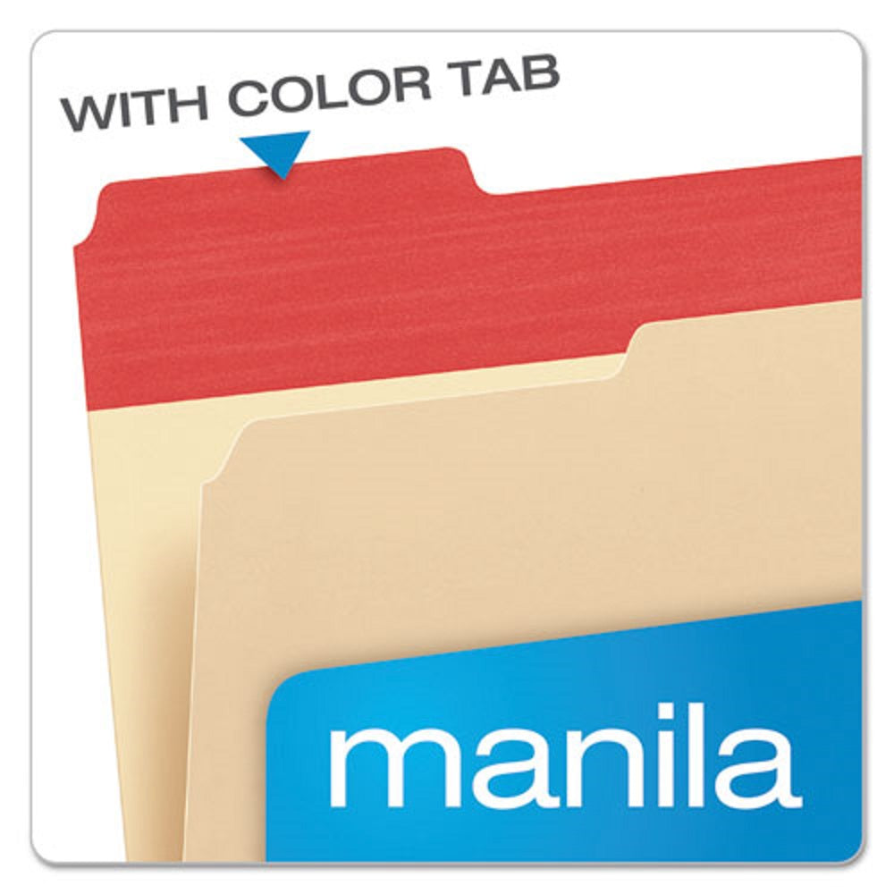 TOP TAB FILE FOLDER, 1/3 CUT TABS, LETTER SIZE - MANILA