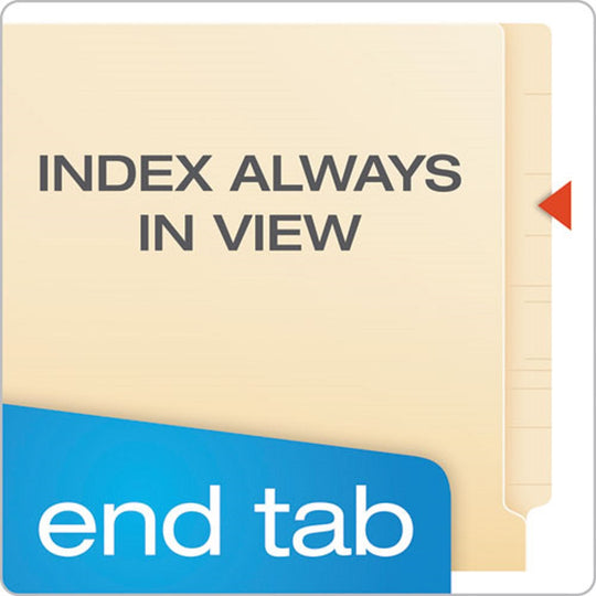 END TAB FILE FOLDER, LETTER SIZE - MANILA