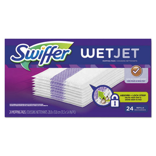 WETJET SYSTEM REFILL CLOTHS - WHITE - 24/BOX, 4/CARTON