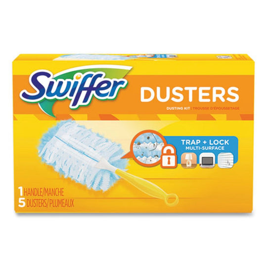 DUSTERS STARTER KIT - 6" HANDLE - BLUE/YELLOW - 6/CARTON