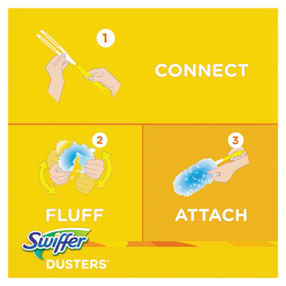 DUSTERS STARTER KIT - 6" HANDLE - BLUE/YELLOW - 6/CARTON