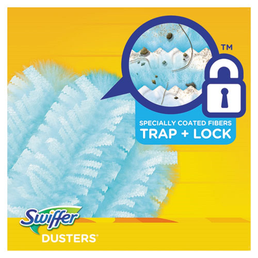 DUSTERS STARTER KIT - DUST LOCK FIBER - 6" HANDLE - BLUE/YELLOW