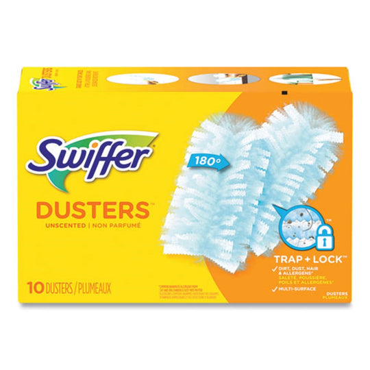 REFILL  DUSTERS - DUST LOCK FIBER - UNSCENTED - LIGHT BLUE - 10/BOX, 4/CARTON