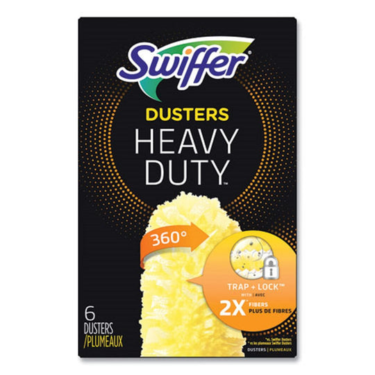 HEAVY DUTY DUSTERS REFILL - DUST LOCK FIBER - YELLOW - 6/BOX