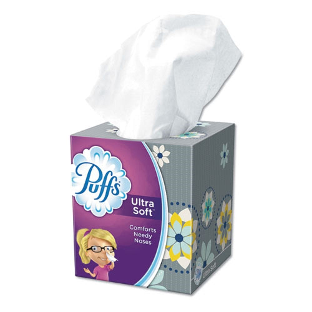 PUFFS ULTRA SOFT FACIAL TISSUE  - 2 PLY - WHITE - 56 SHEETS/BOX - 4 BOXES/PACK