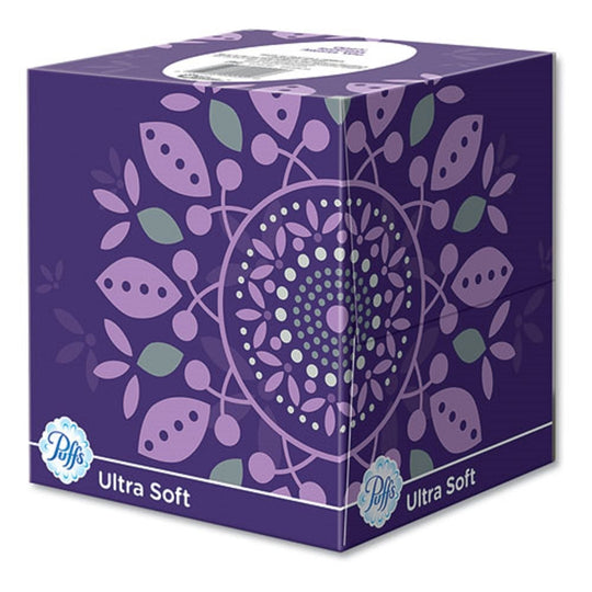 PUFFS ULTRA SOFT FACIAL TISSUE  - 2 PLY - WHITE - 56 SHEETS/BOX - 4 BOXES/PACK