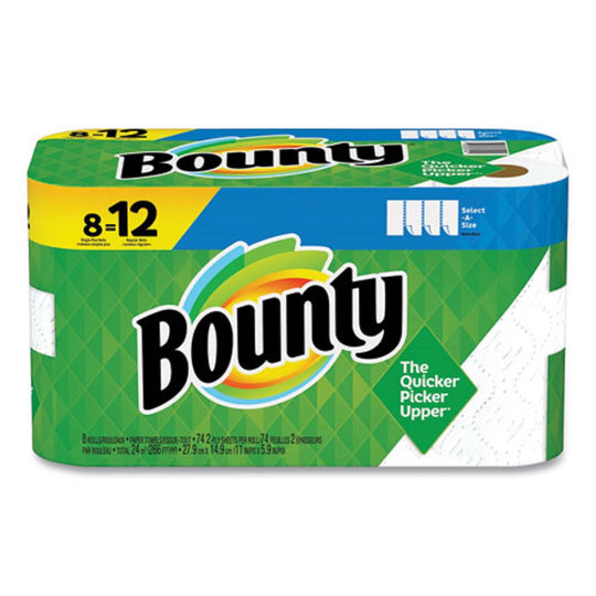 BOUNTY SELECT-A-SIZE KITCHEN ROLL PAPER TOWELS - 2 PLY - 8 ROLL