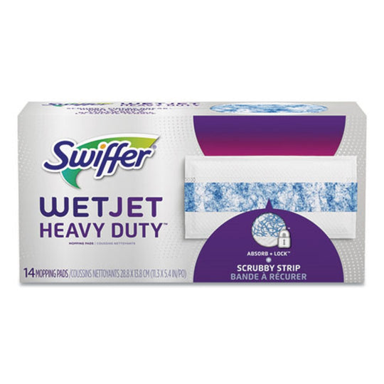 WETJET SYSTEM REFILL PADS - HEAVY DUTY - WHITE - 14/BOX