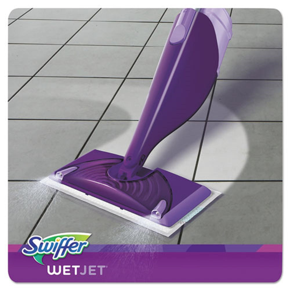 WETJET MOP - WHITE CLOTH HEAD - 46" PURPLE/SILVER/ALUMINUM/PLASTIC HANDLE - 2/CARTON