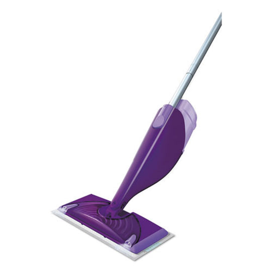 WETJET MOP - WHITE CLOTH HEAD - 46" PURPLE/SILVER/ALUMINUM/PLASTIC HANDLE - 2/CARTON