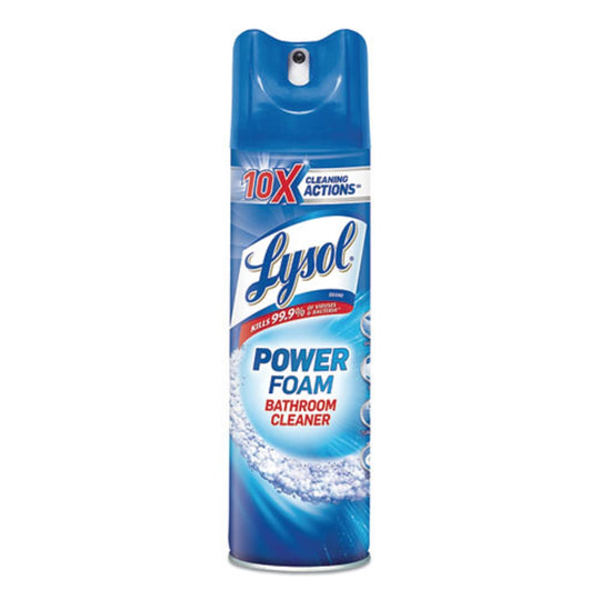 LYSOL POWER FOAM BATHROOM CLEANER - 25 oz AEROSOL SPRAY - 12/CARTON