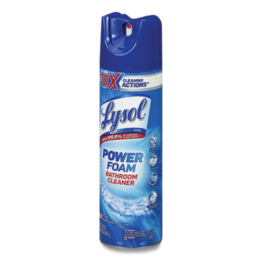 LYSOL POWER FOAM BATHROOM CLEANER - 25 oz AEROSOL SPRAY - 12/CARTON