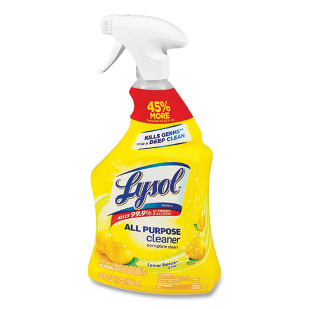 LYSOL READY-TO-USE ALL-URPOSE CLEANER - LEMON BREEZE - 32 oz SPRAY BOTTLE - 12/CARTON