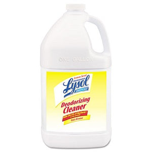 LYSOL DISINFECTANT DEODORIZING CLEANER CONCENTRATE - 1 GALLON BOTTLE - LEMON - 4/CARTON