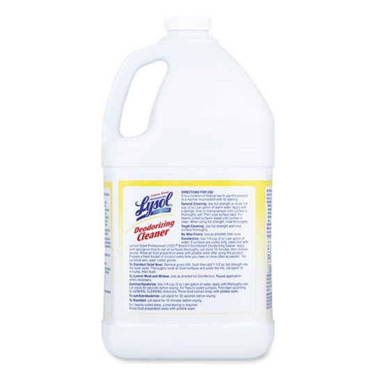 LYSOL DISINFECTANT DEODORIZING CLEANER CONCENTRATE - 1 GALLON BOTTLE - LEMON - 4/CARTON