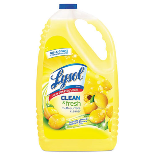 LYSOL CLEAN AND FRESH MULTI-SURFACE CLEANER - SPARKLING LEMON AND SUNFLOWER ESSENCE - 144 oz BOTTLE