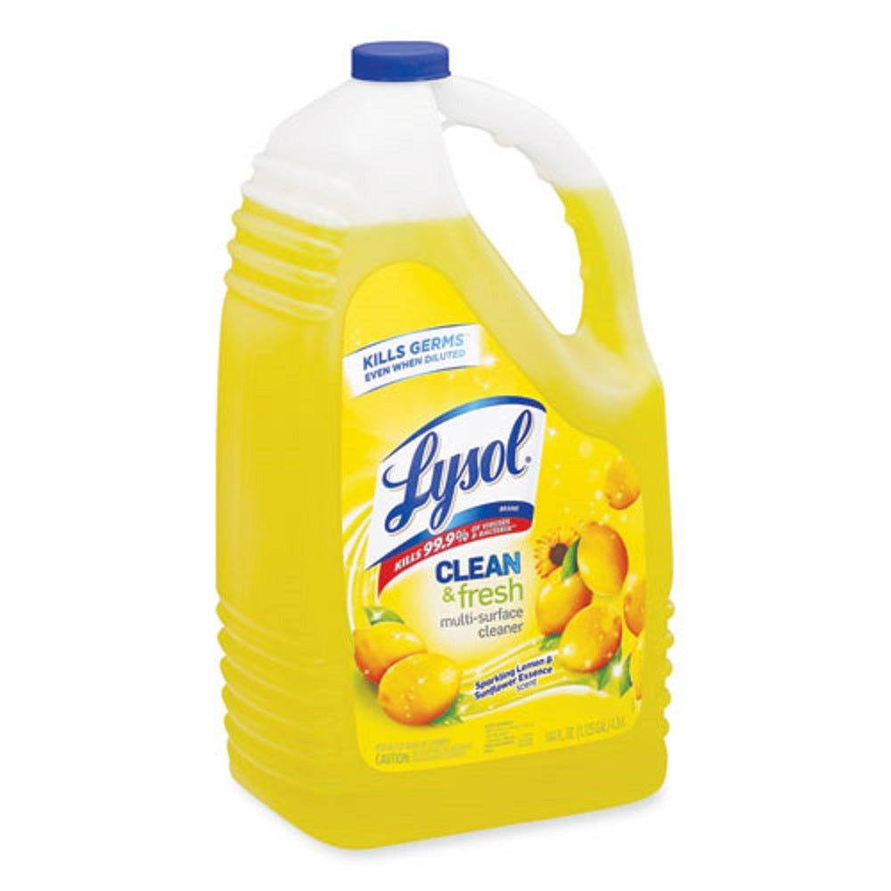 LYSOL CLEAN AND FRESH MULTI-SURFACE CLEANER - SPARKLING LEMON AND SUNFLOWER ESSENCE - 144 oz BOTTLE