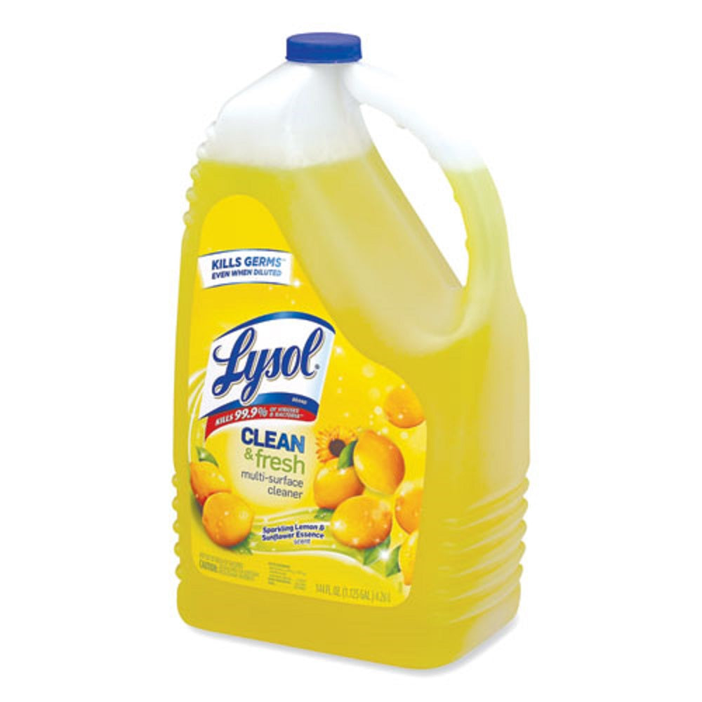 LYSOL CLEAN AND FRESH MULTI-SURFACE CLEANER - SPARKLING LEMON AND SUNFLOWER ESSENCE - 144 oz BOTTLE