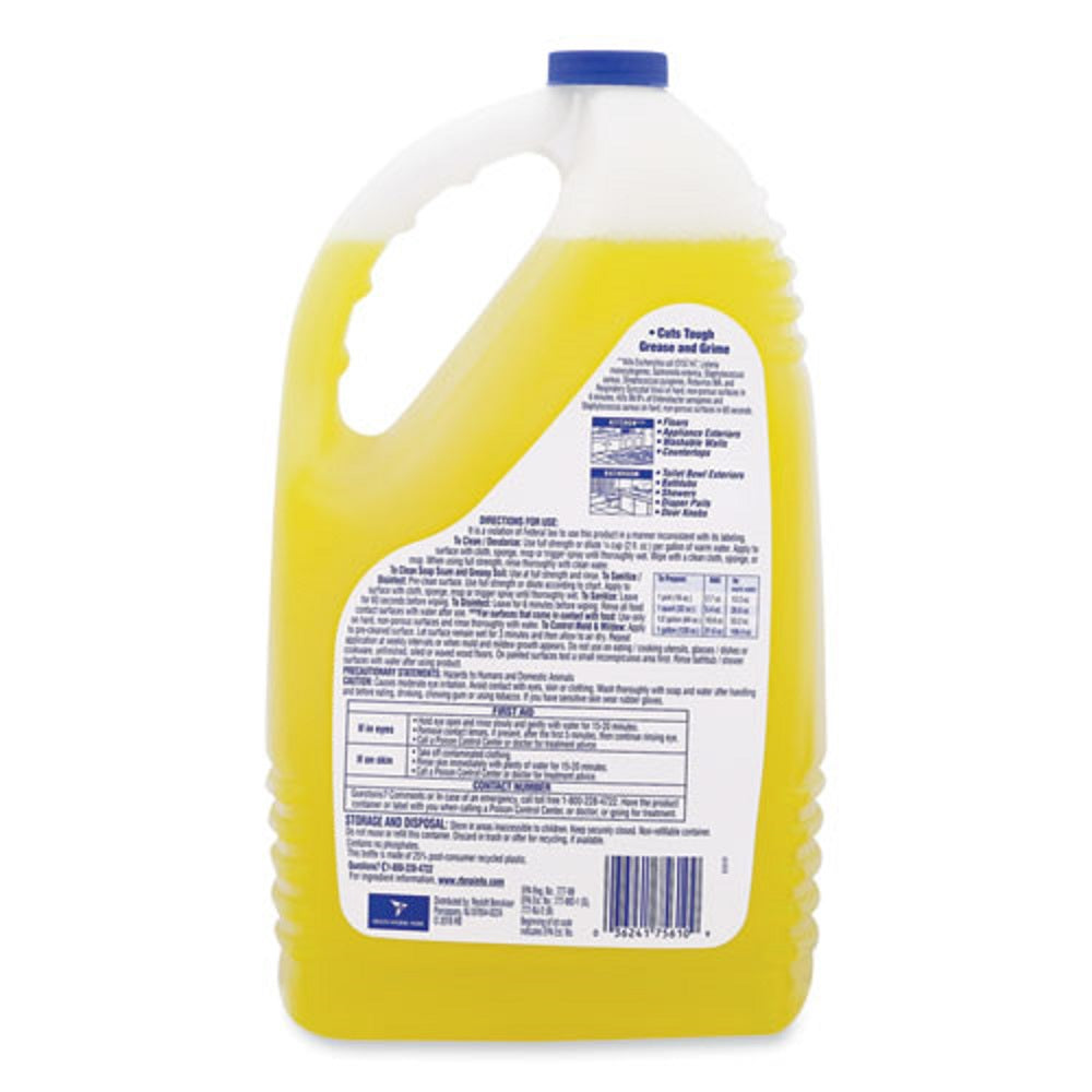 LYSOL CLEAN AND FRESH MULTI-SURFACE CLEANER - SPARKLING LEMON AND SUNFLOWER ESSENCE - 144 oz BOTTLE