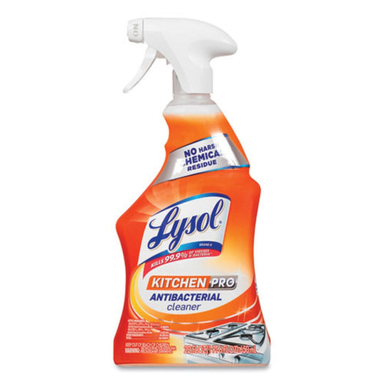 LYSOL KITCHEN PRO ANTIBACTERIAL CLEANER - CITRUS SCENT - 22 oz SPRAY BOTTLE - 9/CARTON