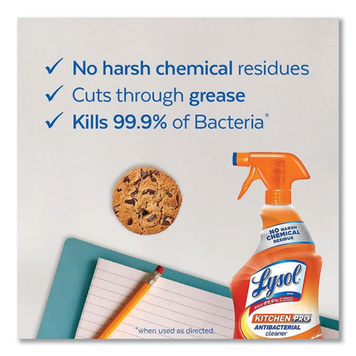 LYSOL KITCHEN PRO ANTIBACTERIAL CLEANER - CITRUS SCENT - 22 oz SPRAY BOTTLE - 9/CARTON