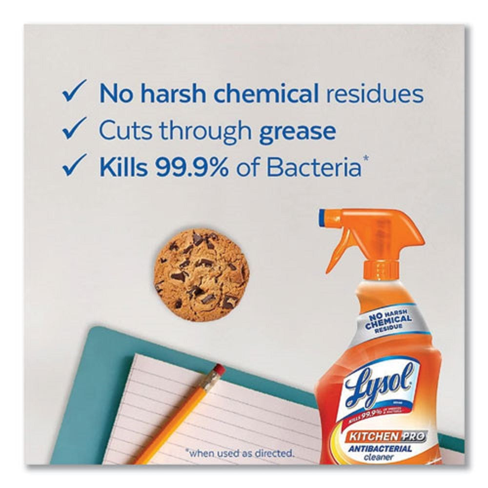 LYSOL KITCHEN PRO ANTIBACTERIAL CLEANER - CITRUS SCENT - 22 oz SPRAY BOTTLE - 9/CARTON