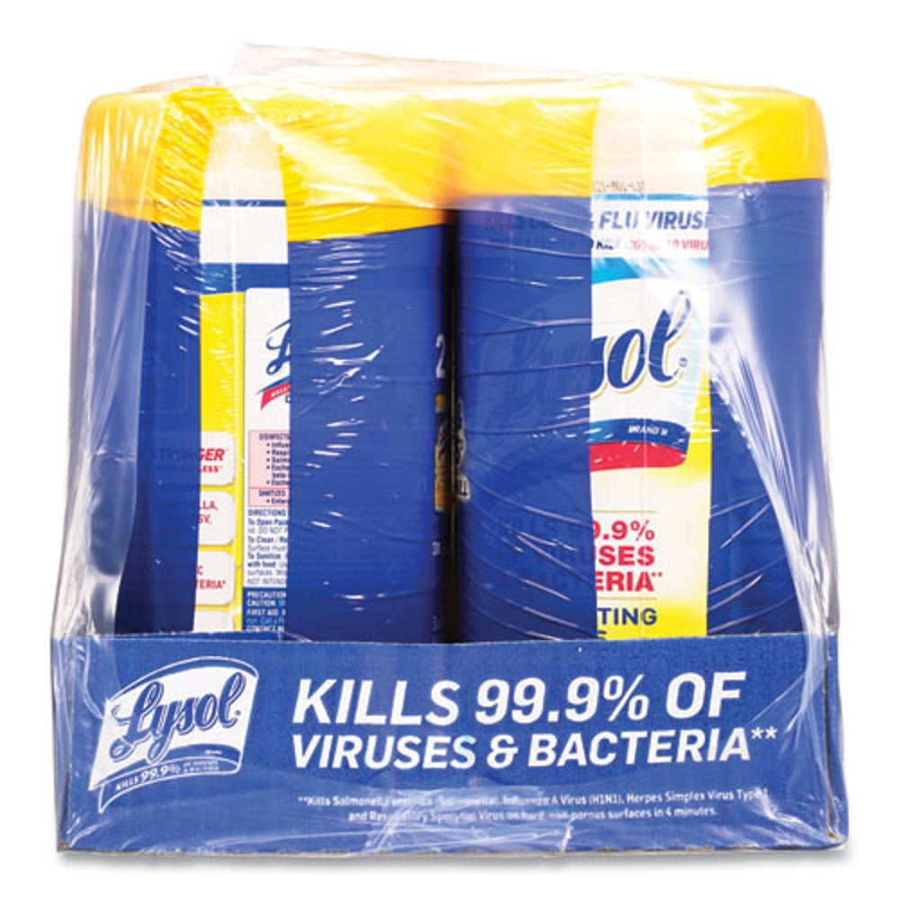 LYSOL DISINFECTING WIPES - LEMON AND LIME BLOSSOM - 80 WIPES/CANISTER - 3 CANISTERS/PACK - 2 PACKS/CARTON