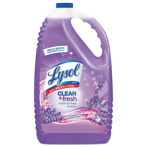 LYSOL CLEAN AND FRESH MULTI-SURFACE CLEANER - LAVENDER AND ORCHID ESSENCE - 144 oz BOTTLE - 4/CARTON