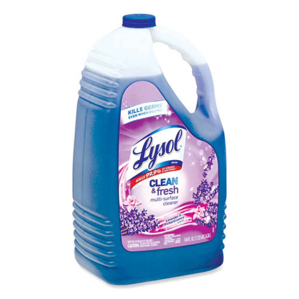 LYSOL CLEAN AND FRESH MULTI-SURFACE CLEANER - LAVENDER AND ORCHID ESSENCE - 144 oz BOTTLE - 4/CARTON