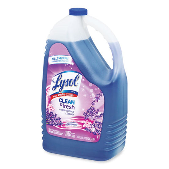 LYSOL CLEAN AND FRESH MULTI-SURFACE CLEANER - LAVENDER AND ORCHID ESSENCE - 144 oz BOTTLE - 4/CARTON