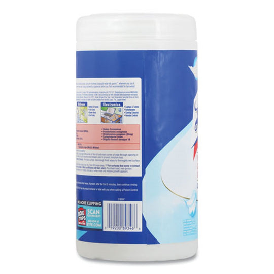 LYSOL DISINFECTING WIPES - CRISP LINEN - 80 WIPES/CANISTER - 6 CANISTERS/CARTON