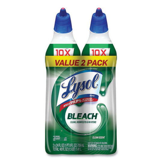 LYSOL DISINFECTANT TOILET BOWL CLEANER WITH BLEACH - 24 oz - 8/CARTON