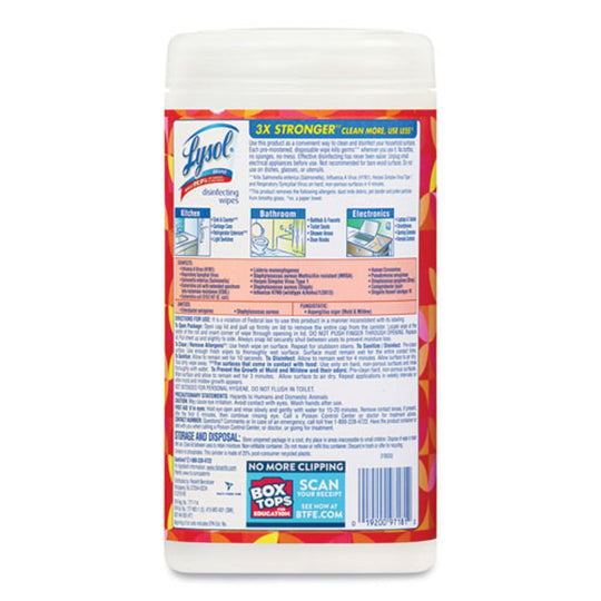 LYSOL DISINFECTING WIPES - ,AMGP AND HIBISCUS - 80 WIPES/CANISTER