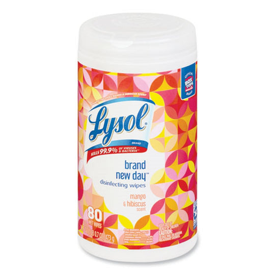 LYSOL DISINFECTING WIPES - ,AMGP AND HIBISCUS - 80 WIPES/CANISTER