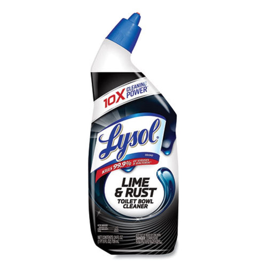 LYSOL DISINFECTANT TOILET BOWL CLEANER W/LIME/RUST REMOVER - WINTERGREEN - 24 oz - 9/CARTON