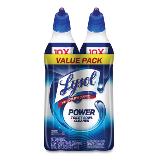 LYSOL DISINFECTANT TOILET BOWL CLEANER - WINTERGREEN - 24 oz BOTTLE - 2/PACK