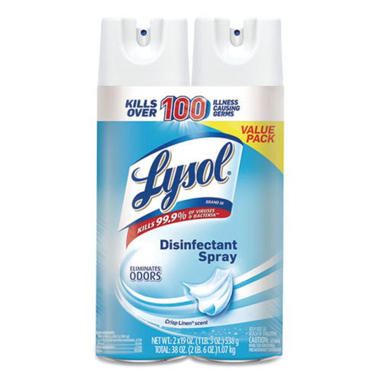 LYSOL DISINFECTANT SPRAY - CRISP LINEN - 19 oz