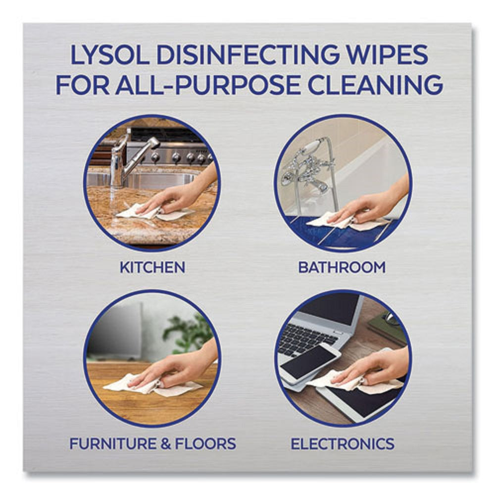 LYSOL DISINFECTANT  WIPES FLATPACKS - LEMON AND LIME BLOSSOM - 80 WIPES/FLAT PACK - 6 FLAT PACKS/CARTON