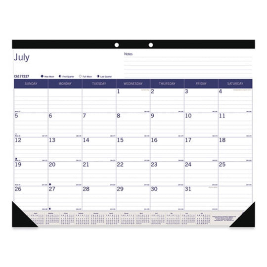 ACADEMIC MONTHLY DESK PAD CALENDAR - JULY to JULY - 2022-2023