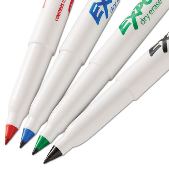 EXPO LOW-ODOR DRY ERASE MARKERS, EXTRA FINE NEEDLE TIP