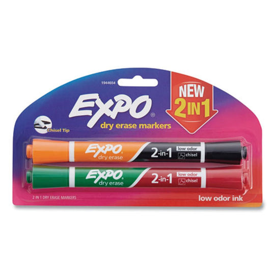 EXPO 2 in 1 DRY ERASE MARKERS