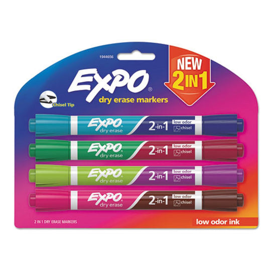 EXPO 2-in-1 DRY ERASE MARKERS