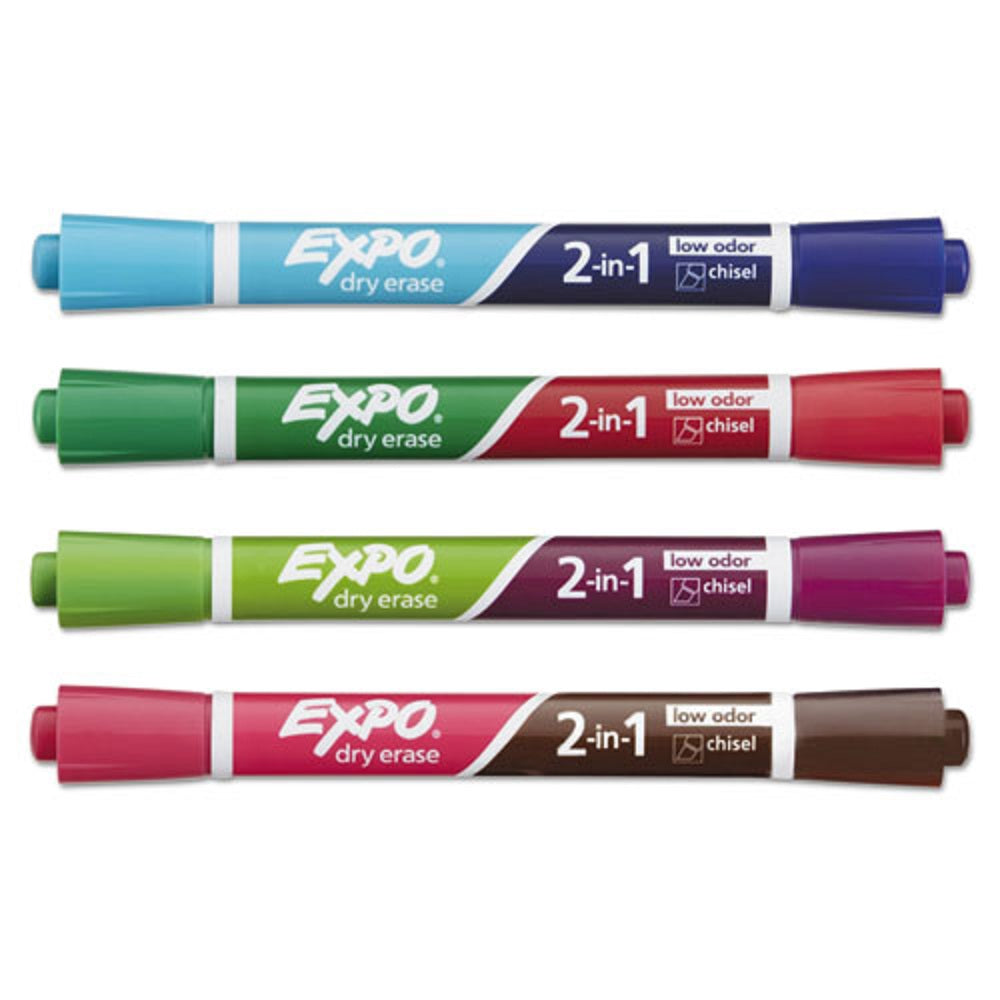 EXPO 2-in-1 DRY ERASE MARKERS