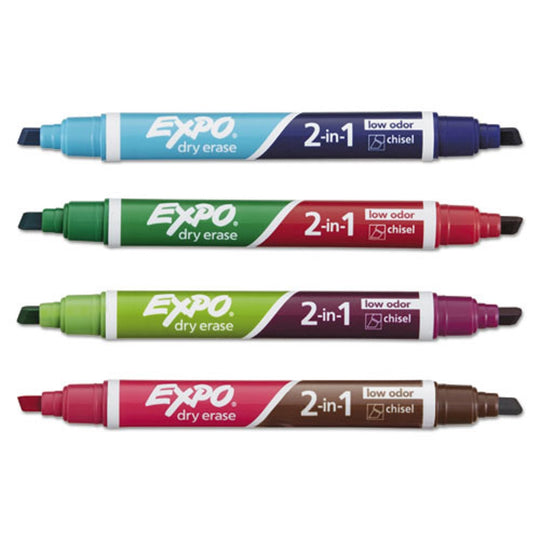 EXPO 2-in-1 DRY ERASE MARKERS