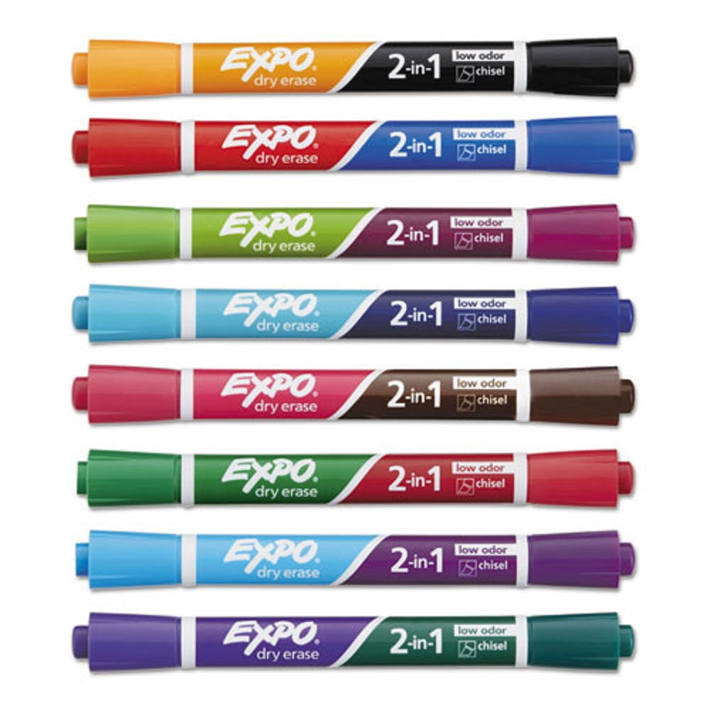 EXPO 2 IN 1 DRY ERASE MARKERS