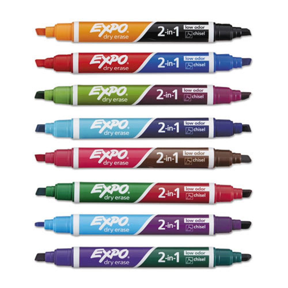 EXPO 2 IN 1 DRY ERASE MARKERS