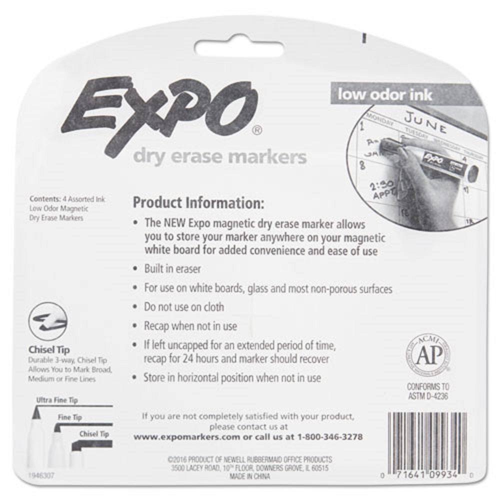 EXPO ERASER CAP MAGNETIC, DRY ERASE MARKER SET