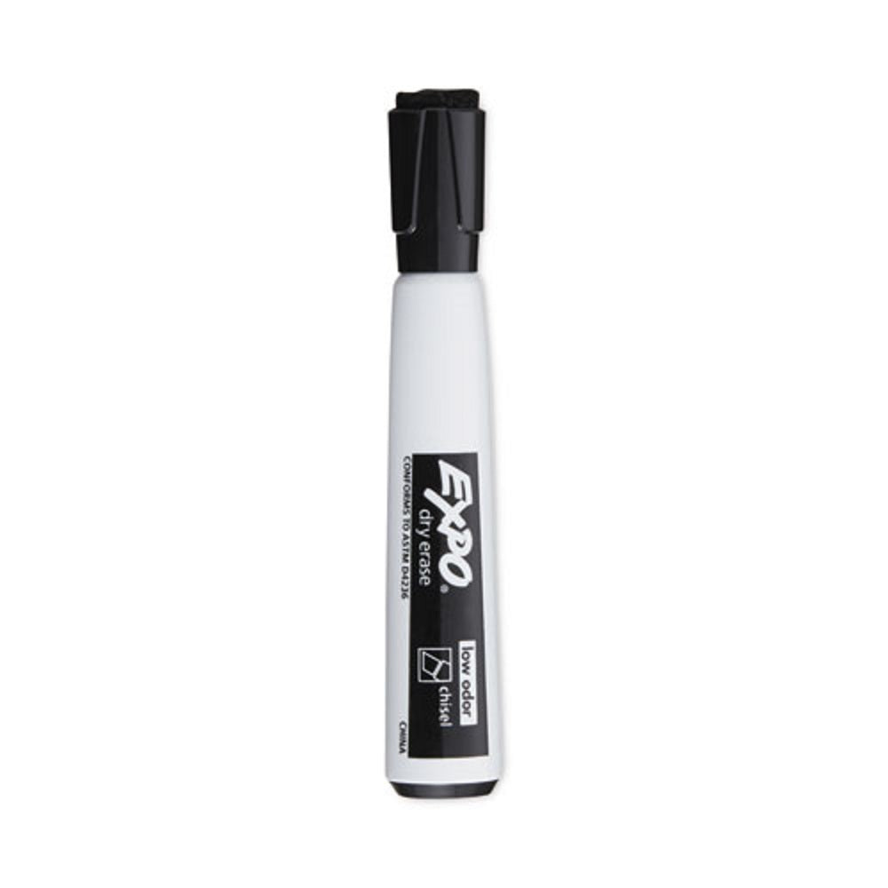 EXPO ERASER CAP FINE MAGNETIC DRY ERASE MARKERS, BLACK