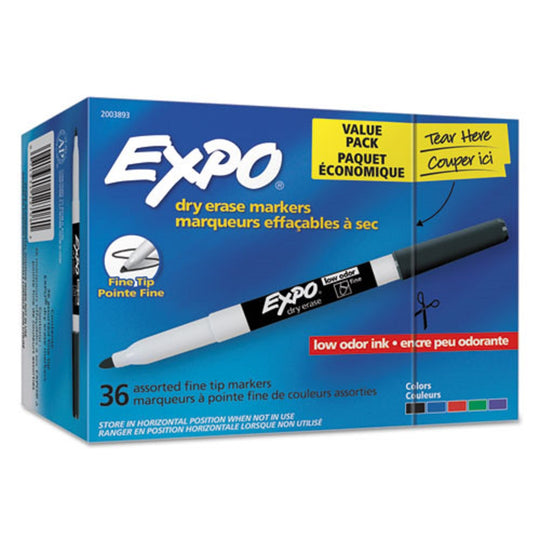 EXPO LOW ODOR DRY-ERASE MARKERS