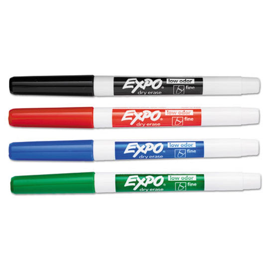 EXPO LOW ODOR DRY-ERASE MARKERS